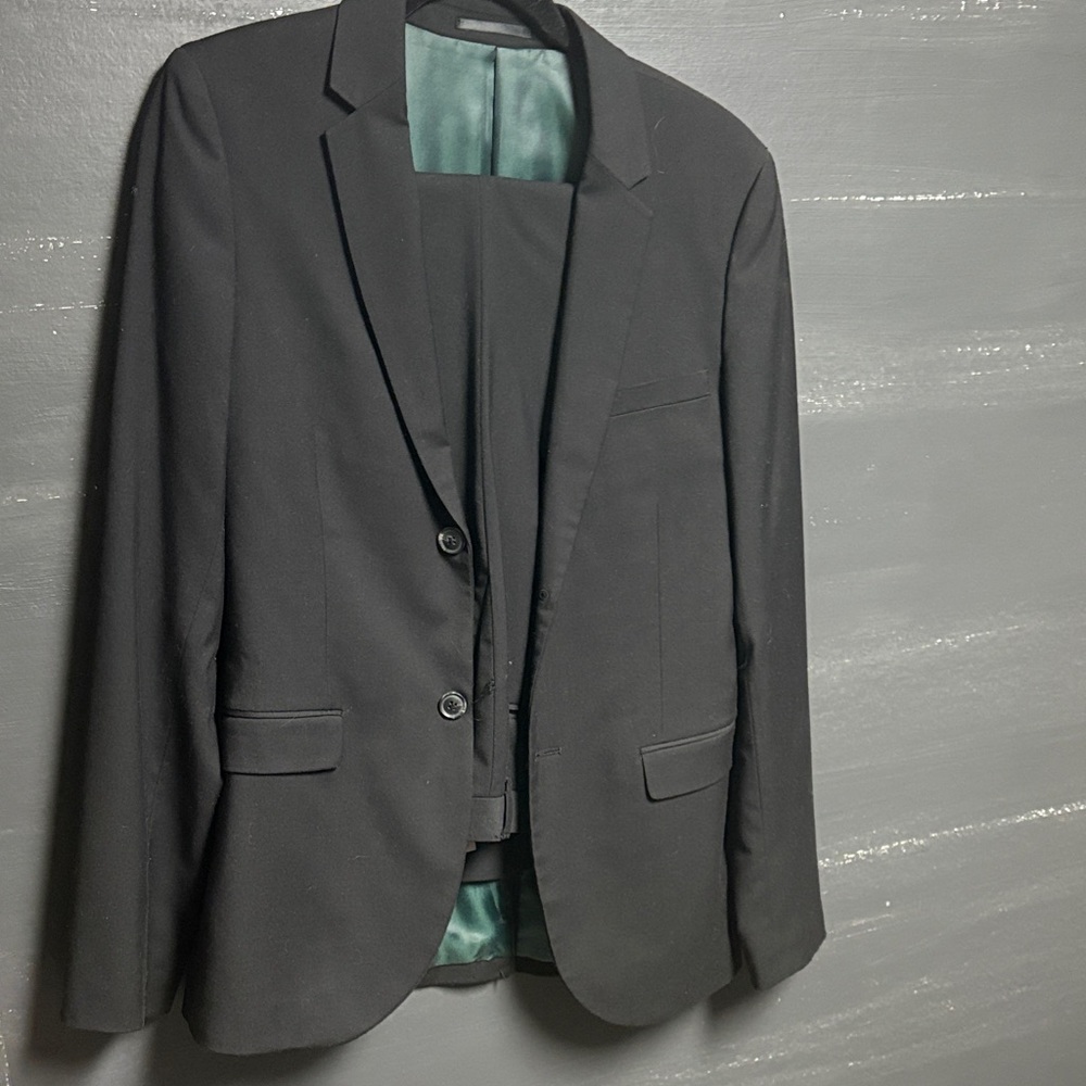 Topman Charcoal Men's Suit Jacket